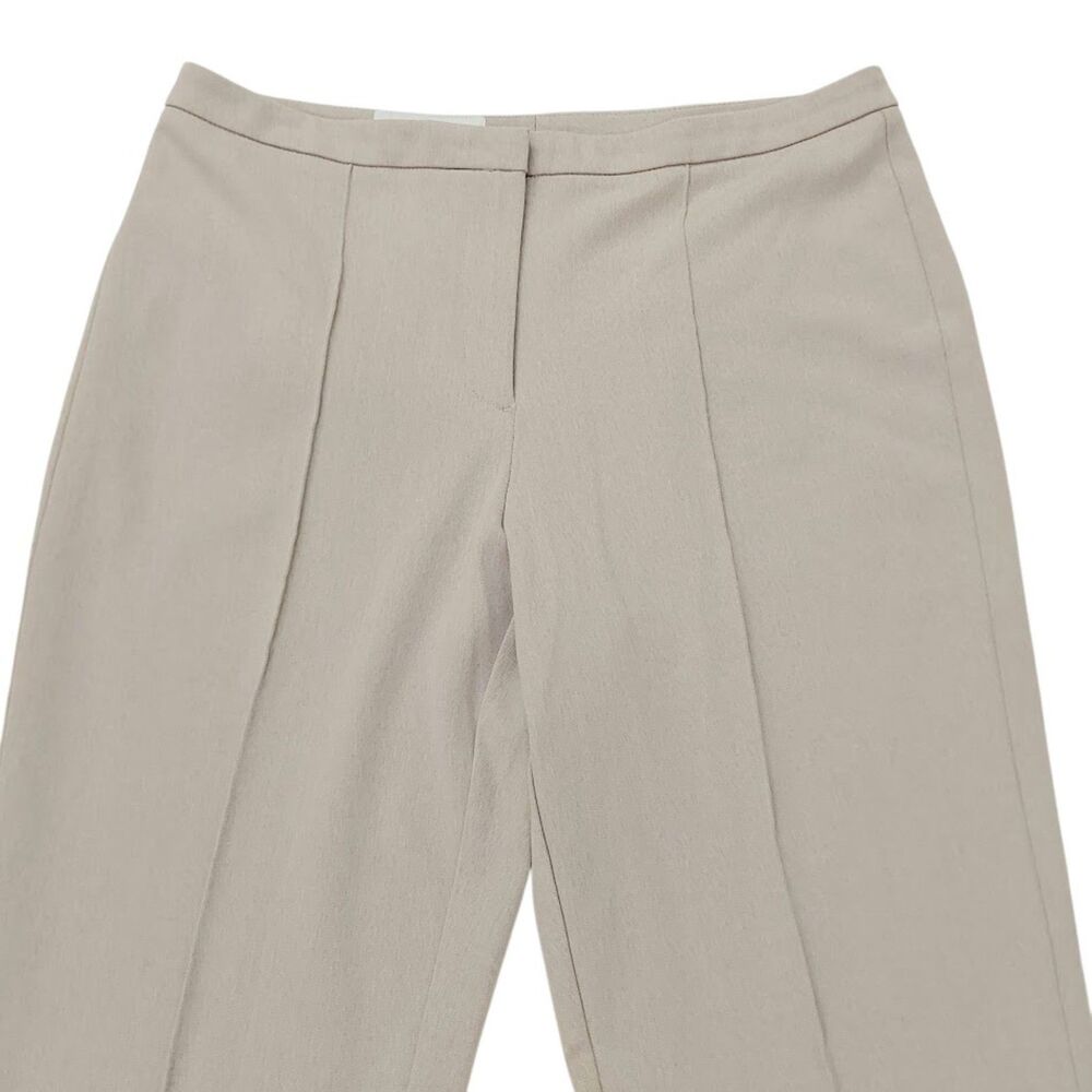 Zara Trousers Womens Large Beige High Rise Flare Leg Stretch Work Office - Picture 2 of 12
